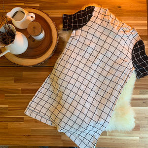 Pacsun L.A. Hearts Black+White Windowpane Pattern